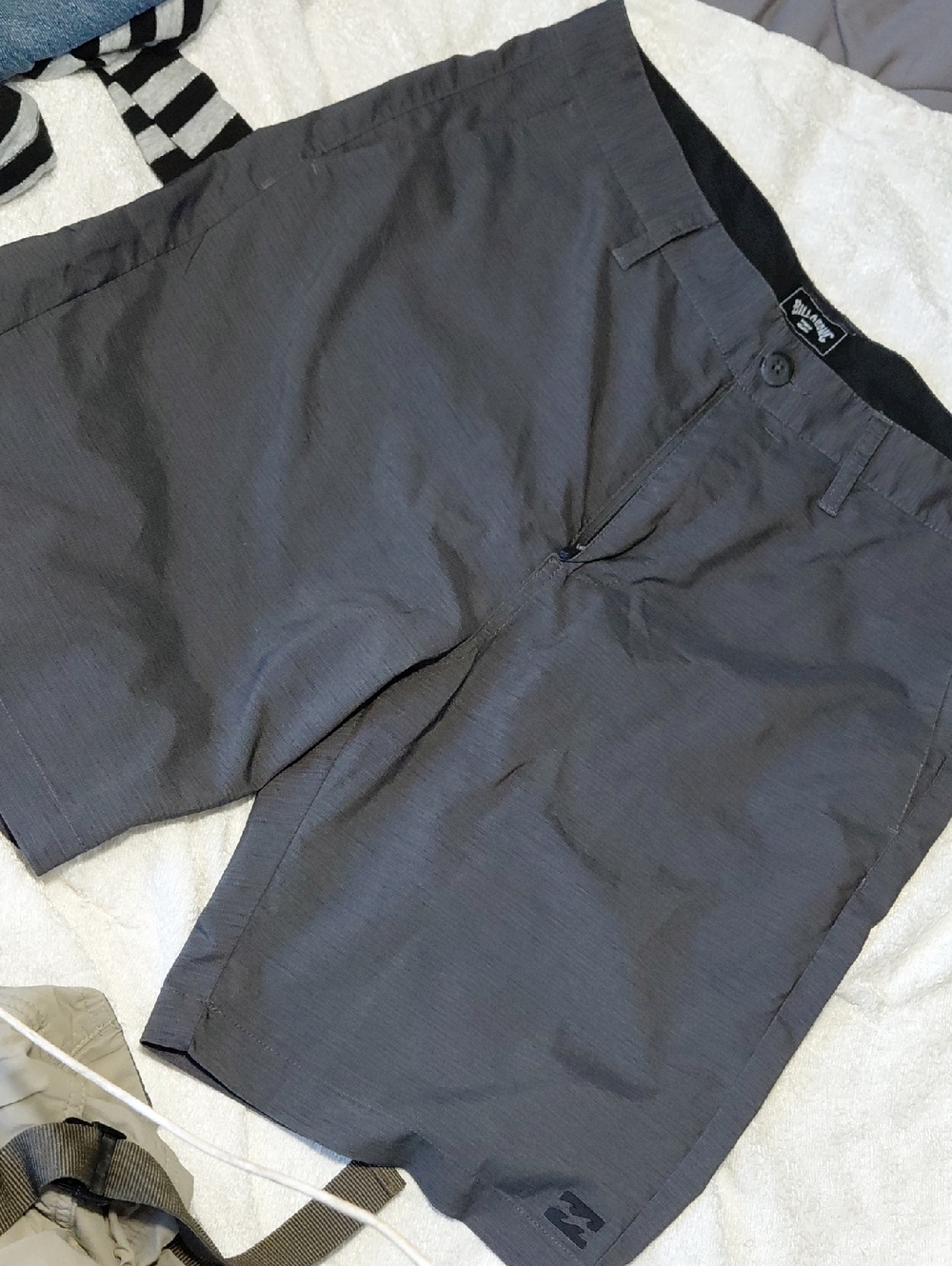 Billabong Men's Charcoal Gray Flat Front Shorts